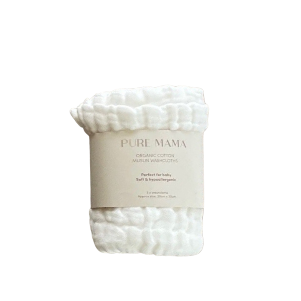 Muslin Baby Washcloth 3pk