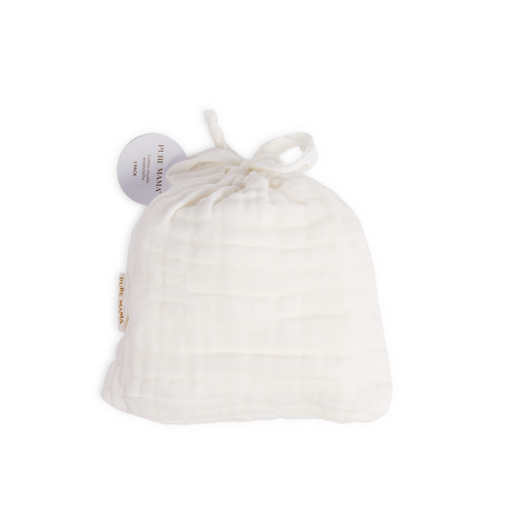 Muslin Baby Washcloth 3pk