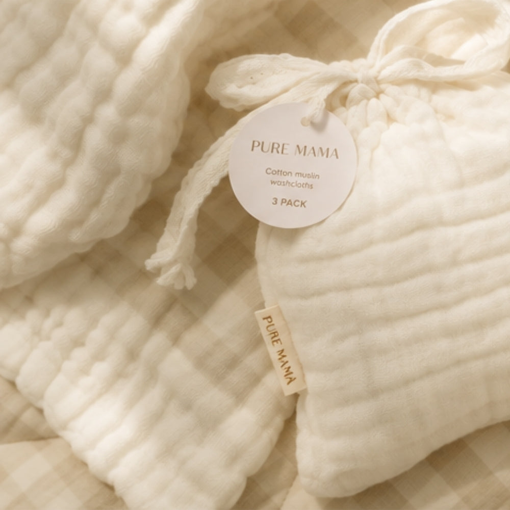 Muslin Baby Washcloth 3pk